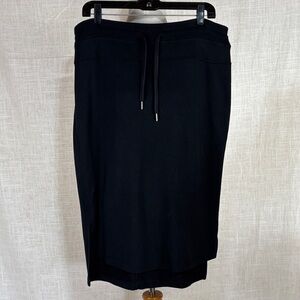 Athleta modal/poly/spandex midi knit skirt with drawstring - comfy and polished!